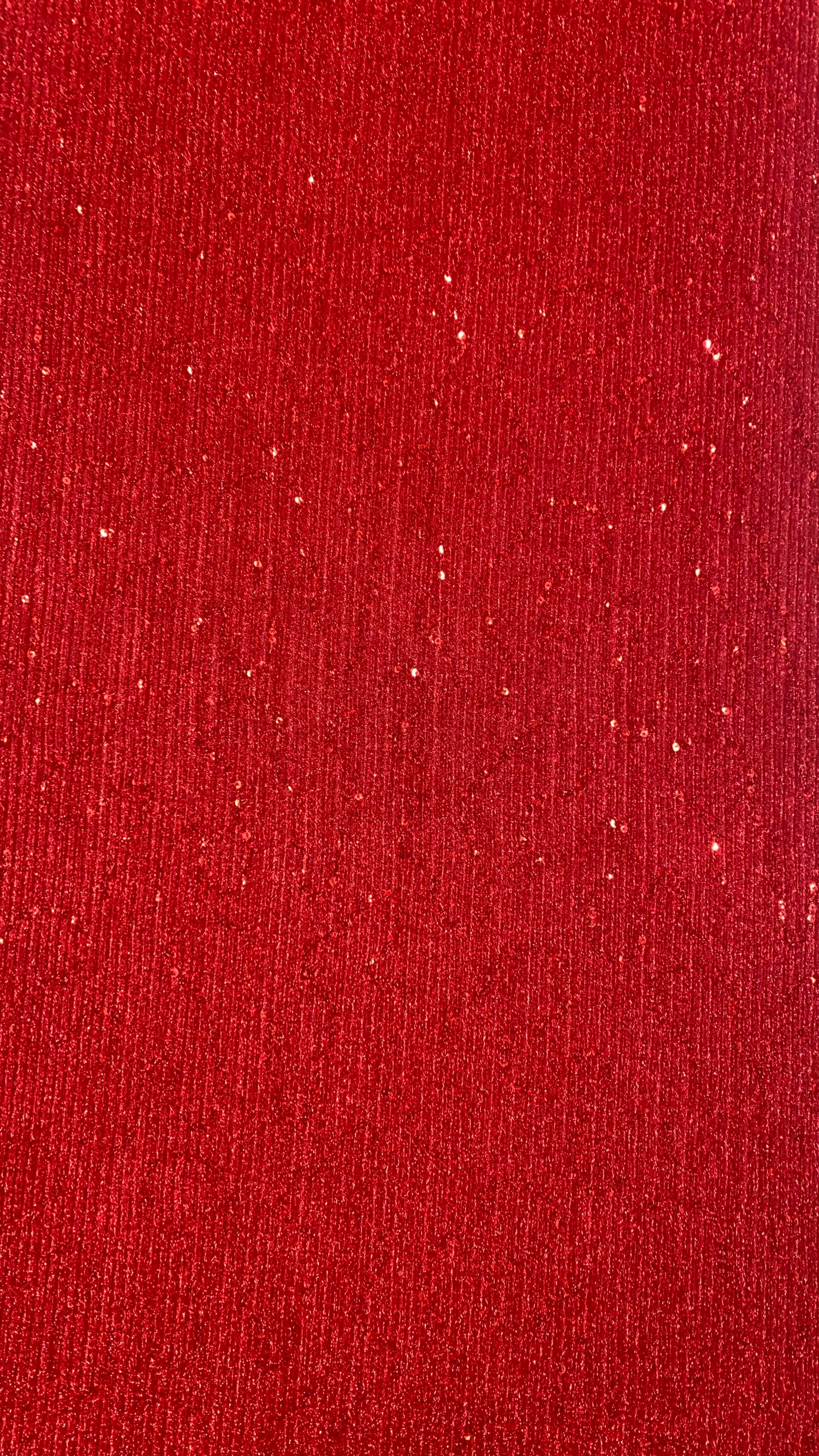 Handmade Red Long Sequin Skirt With Slit