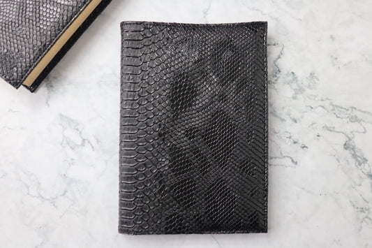 Black Leather Book Cover