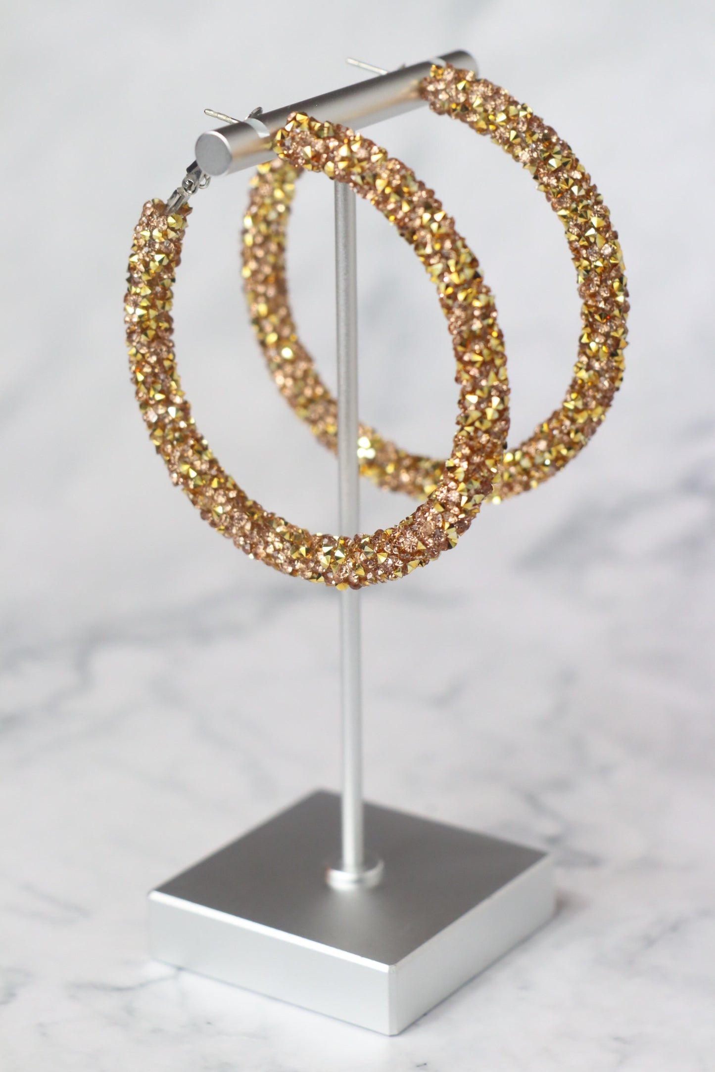 Gold Rhinestone Earrings