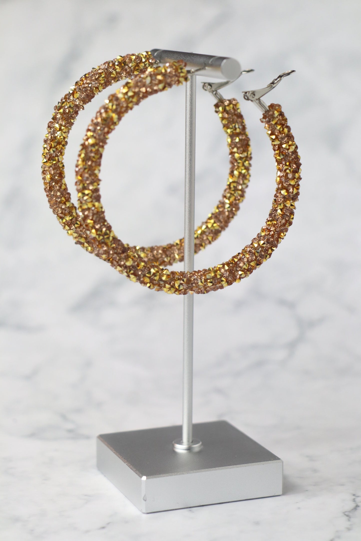 Gold Rhinestone Earrings