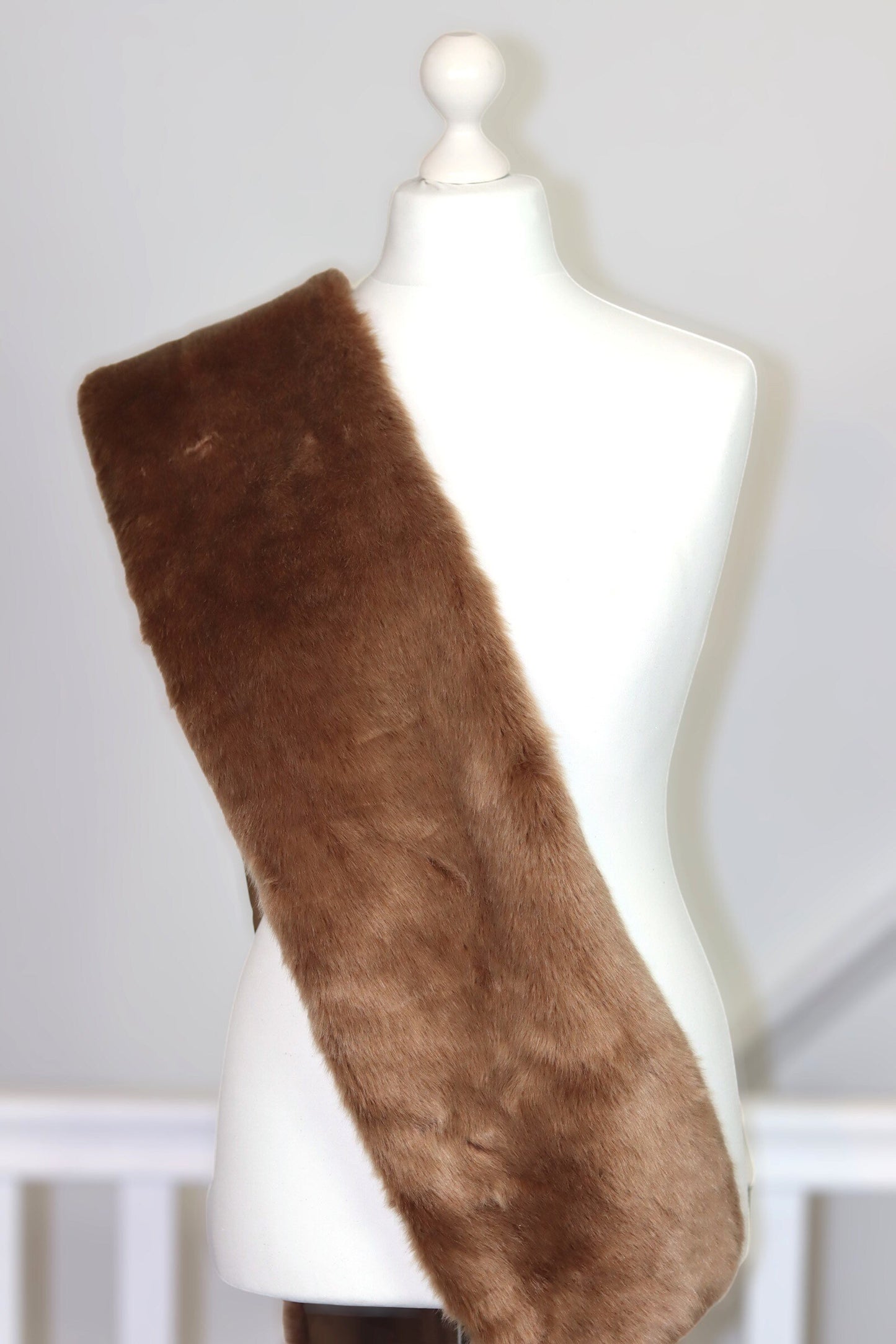 Brown Faux Fur Scarf
