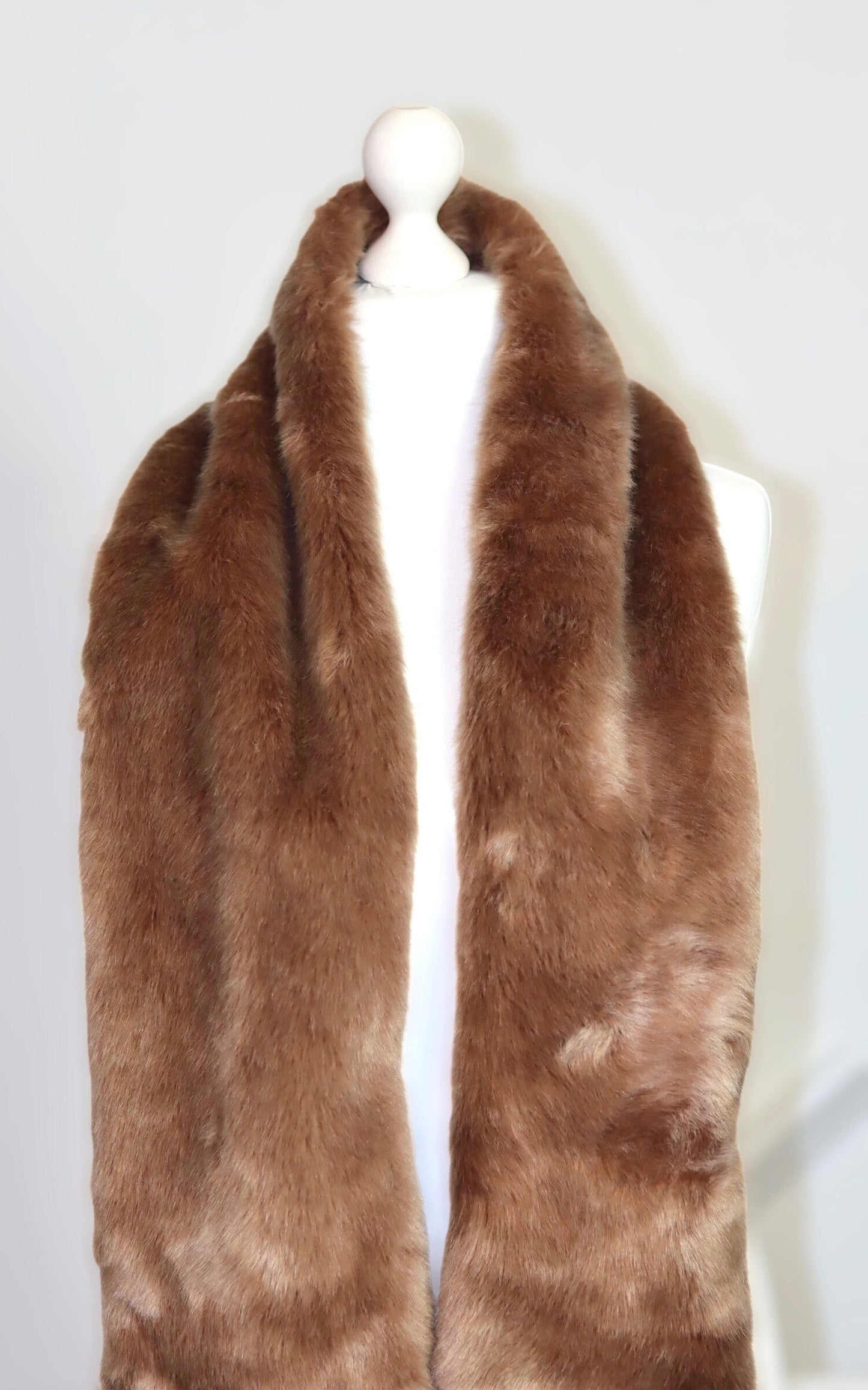 Brown Faux Fur Scarf