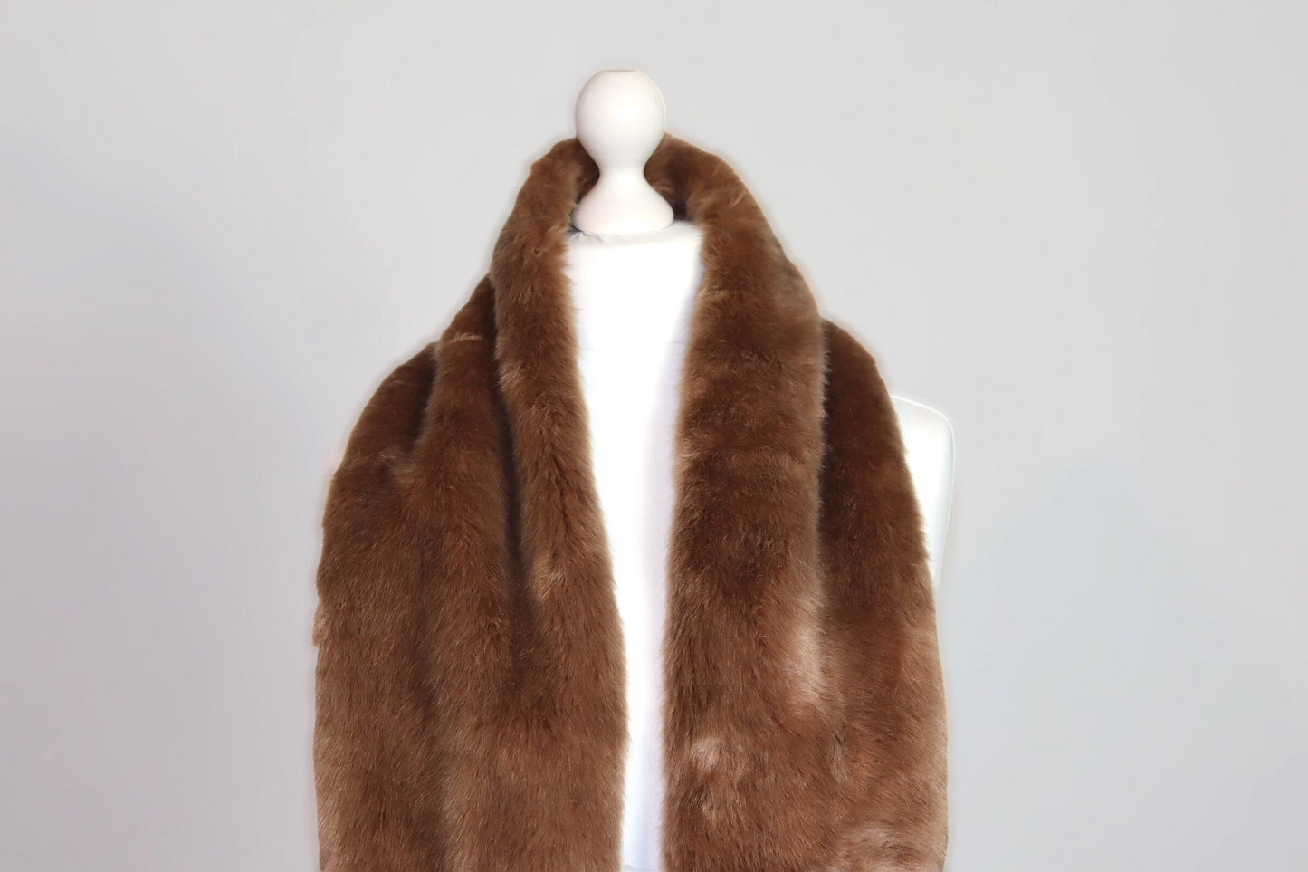 Brown Faux Fur Scarf