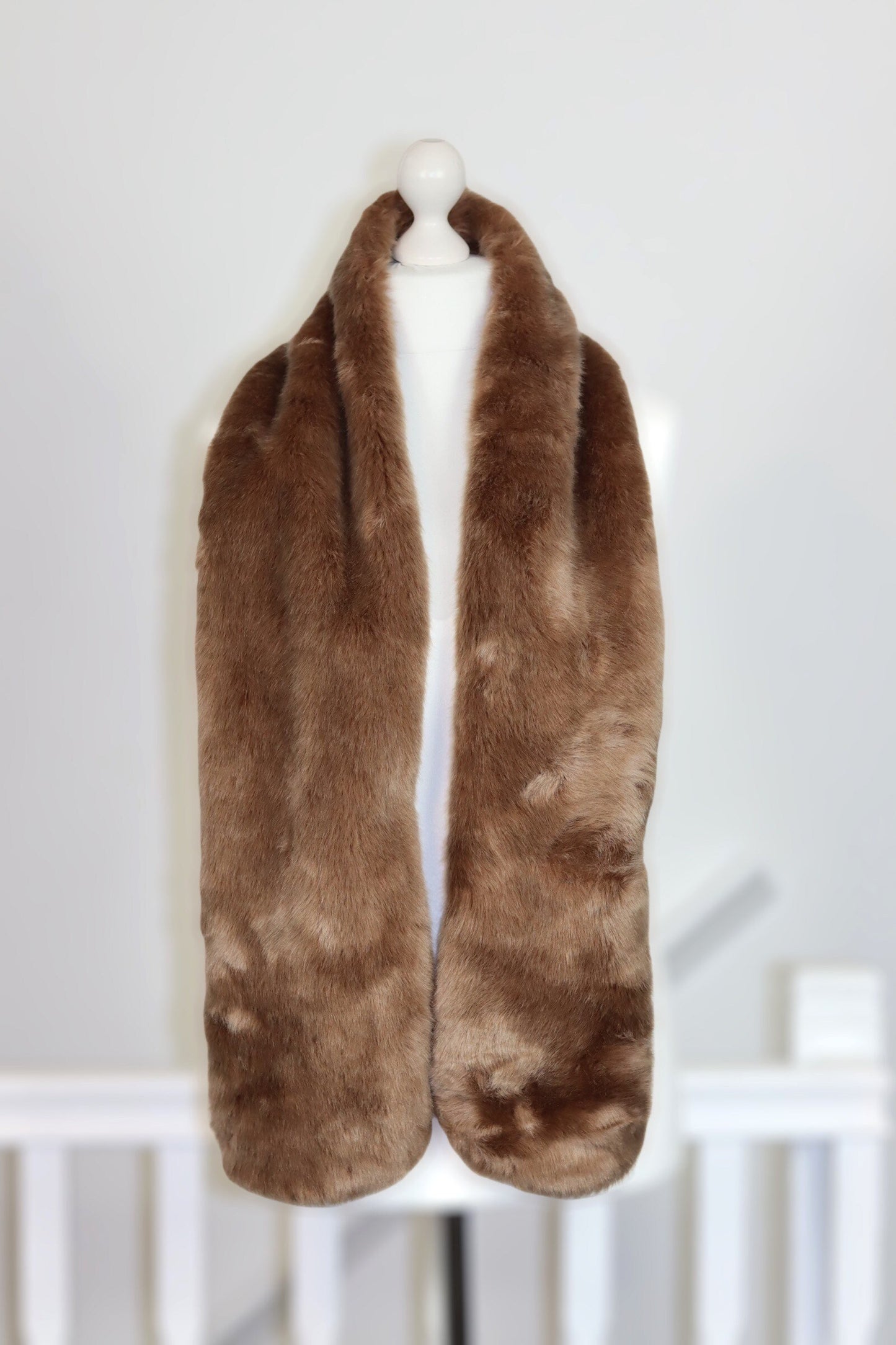 Brown Faux Fur Scarf