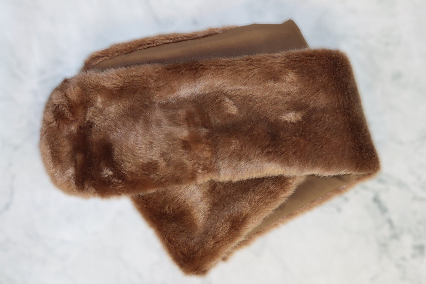 Brown Faux Fur Scarf