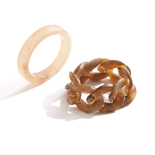 Brown Resin Rings