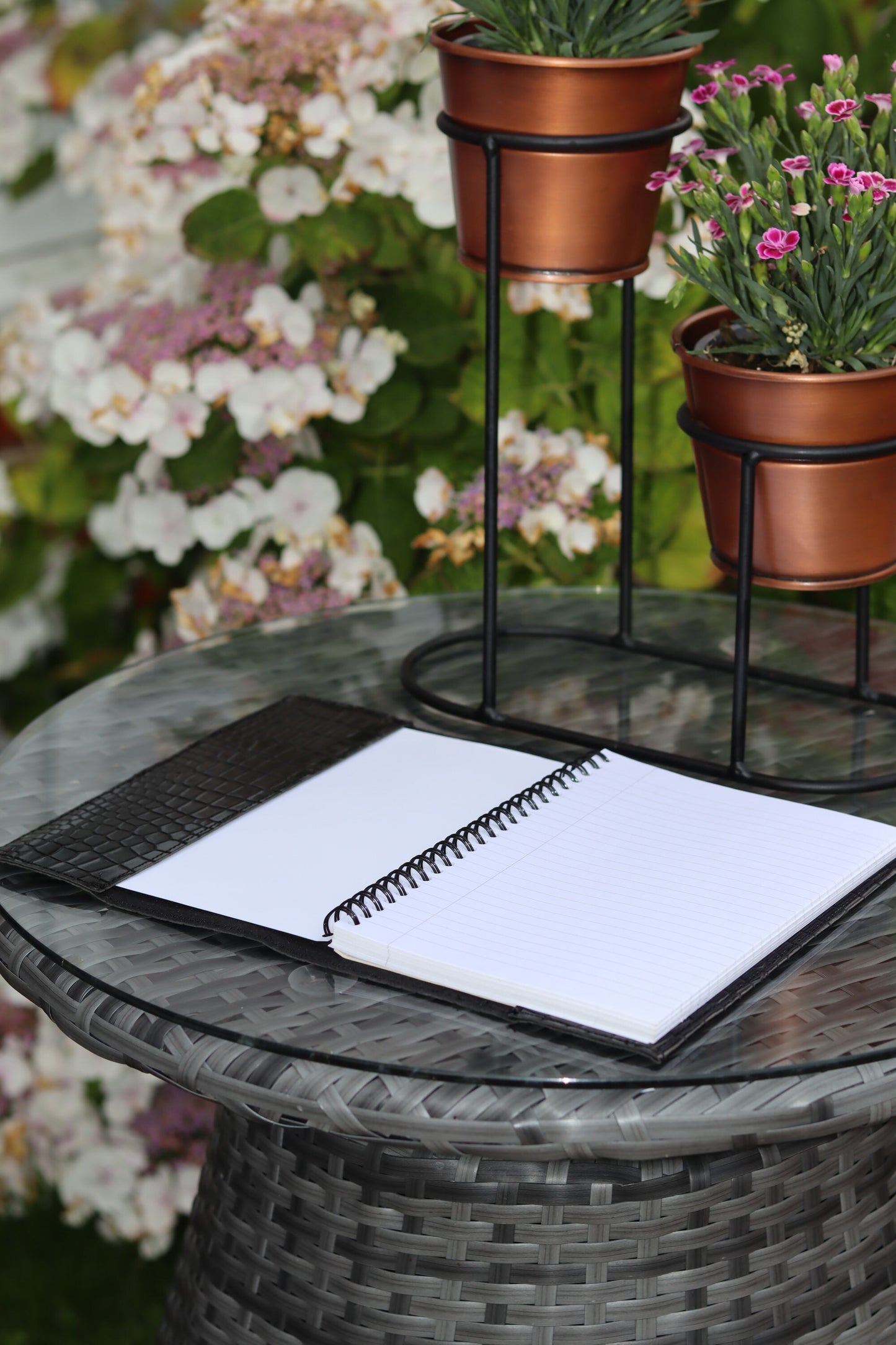 Black Glossy Leather Book Cover