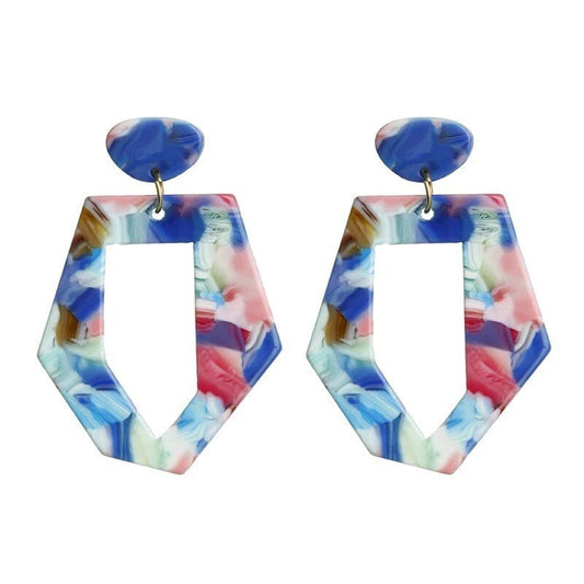 Blue Retro Earrings