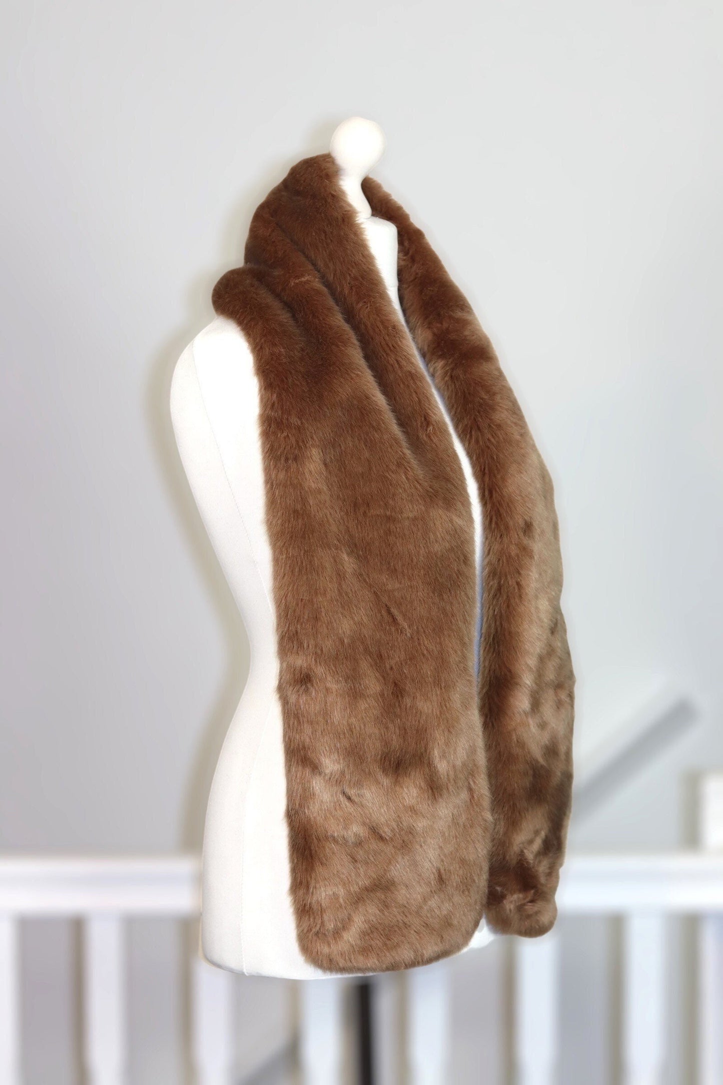 Brown Faux Fur Scarf