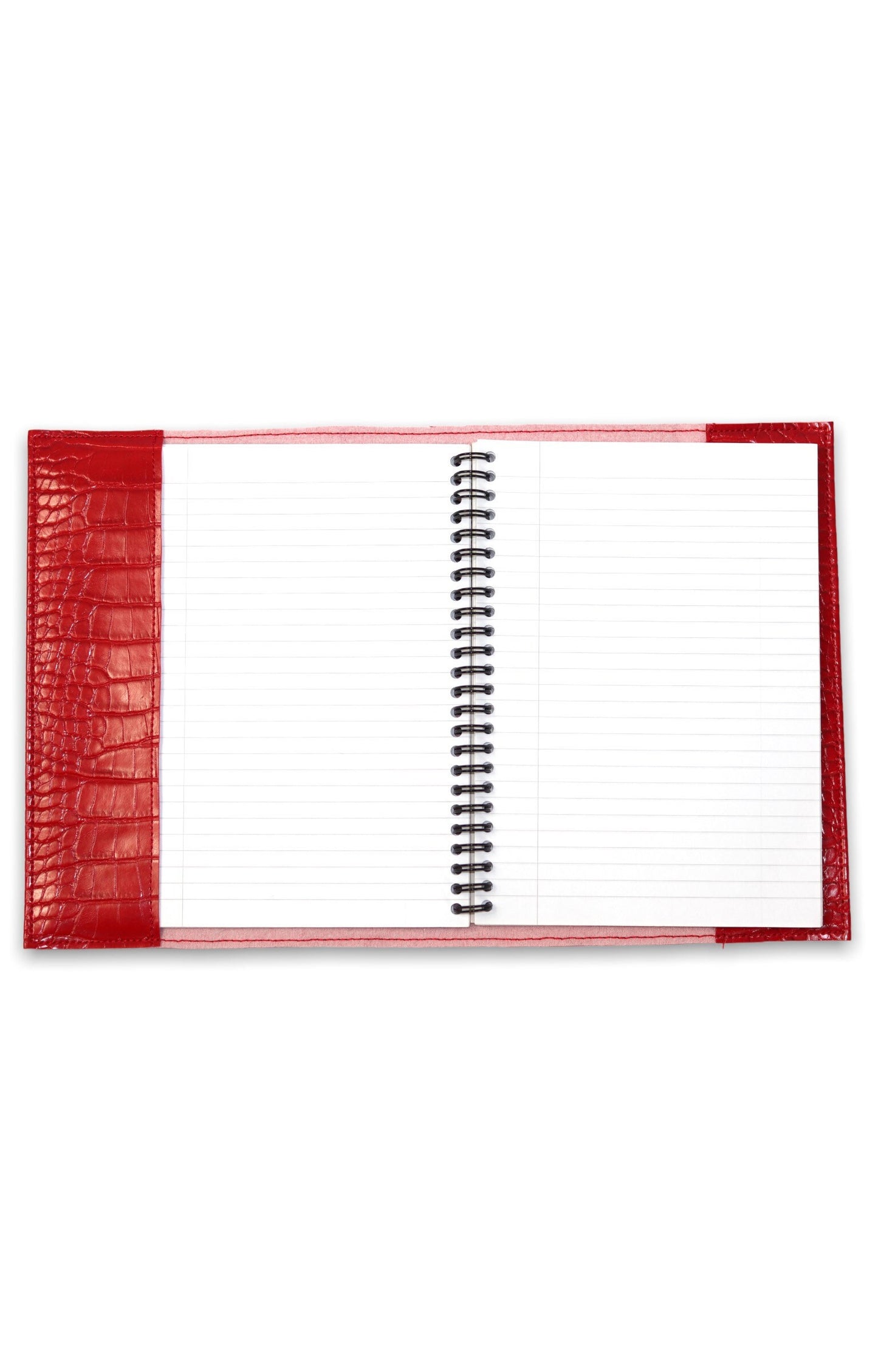 Red Crocodile Faux Leather Book Cover