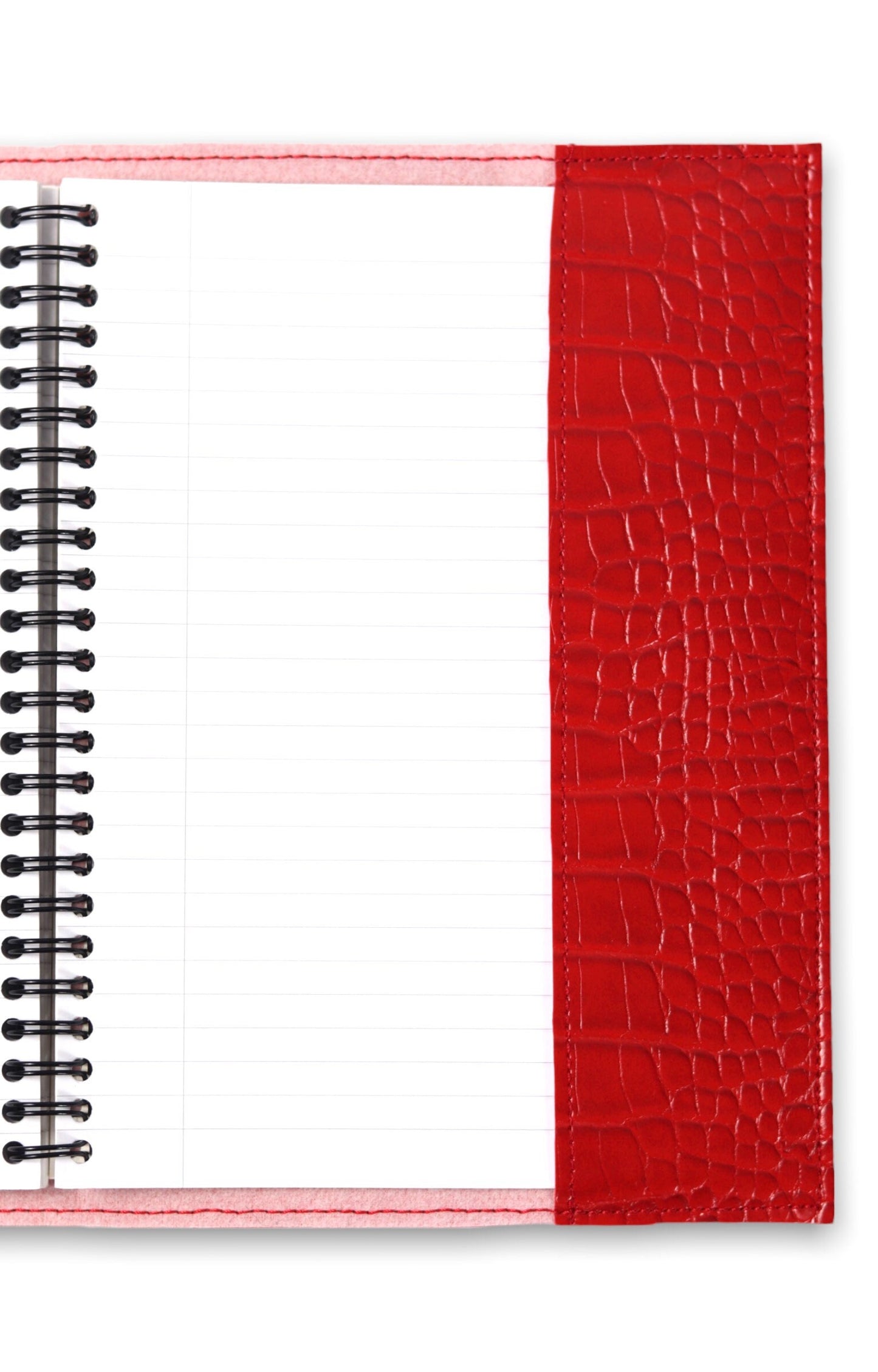 Red Crocodile Faux Leather Book Cover