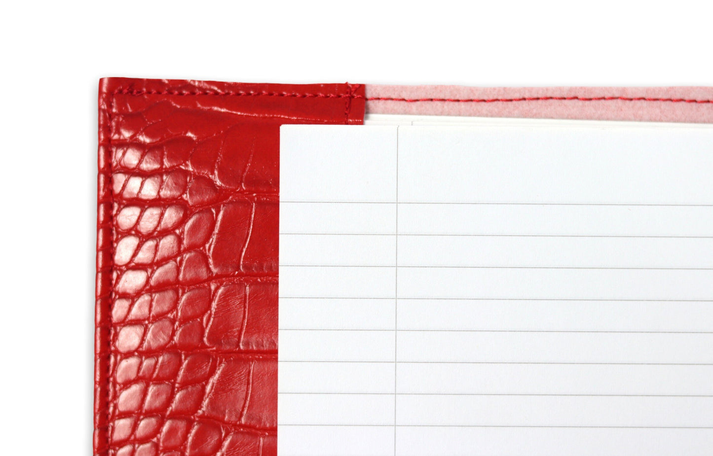 Red Crocodile Faux Leather Book Cover