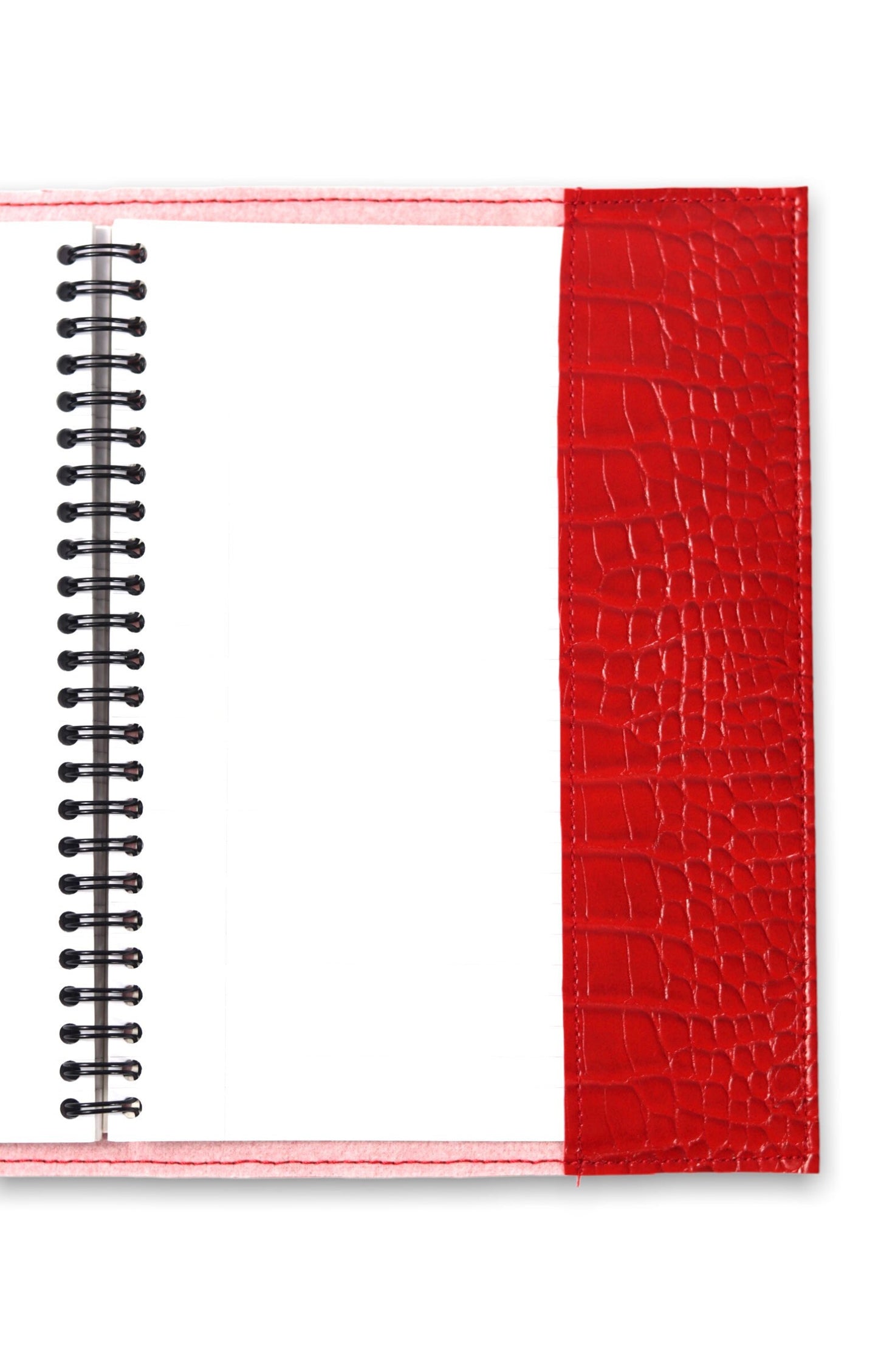 Red Crocodile Faux Leather Book Cover