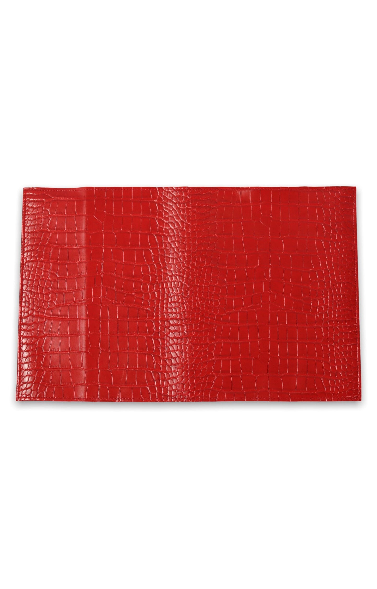 Red Crocodile Faux Leather Book Cover