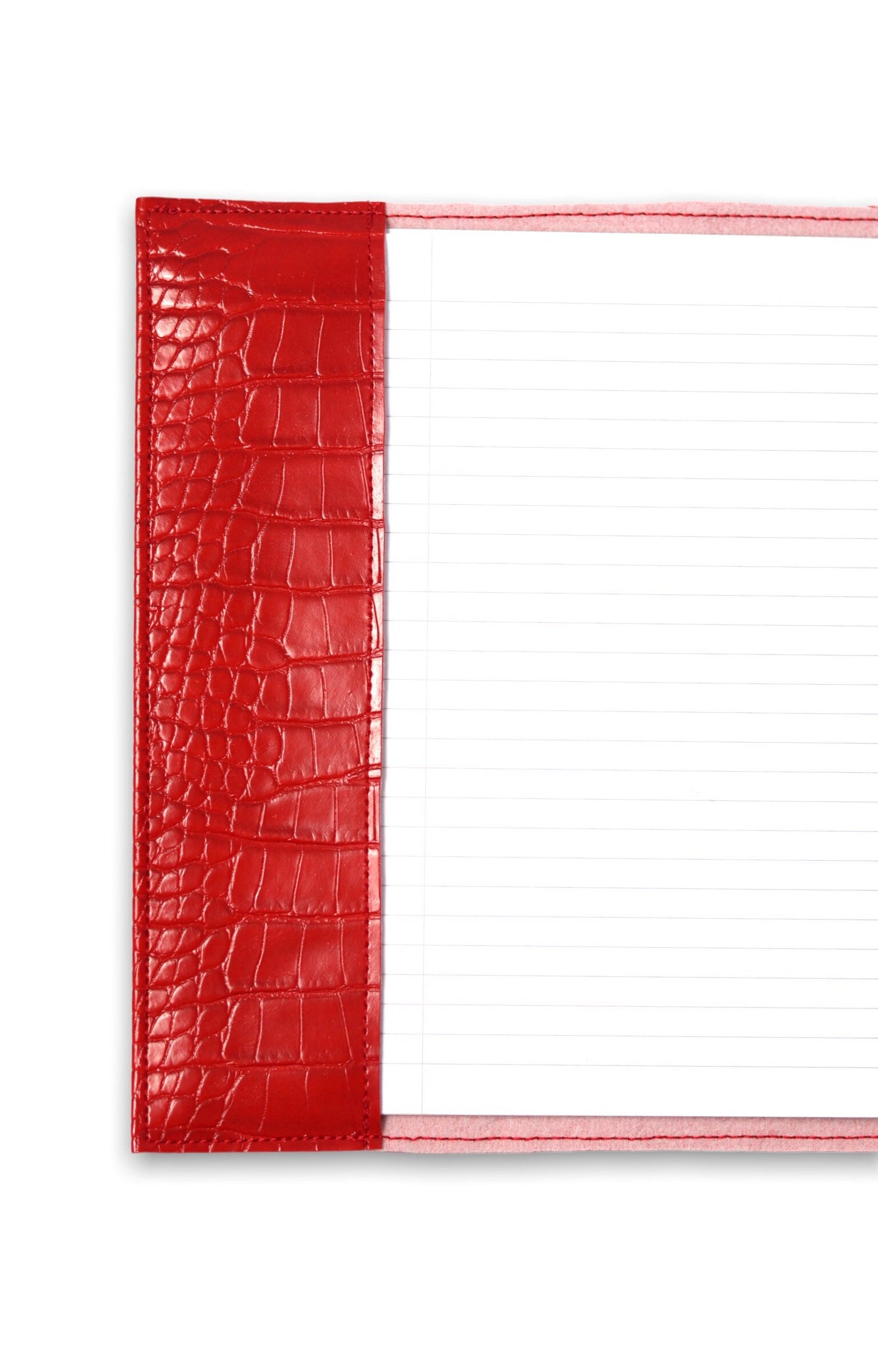Red Crocodile Faux Leather Book Cover