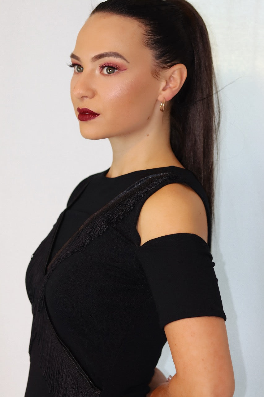 Little Black Tassel Dress