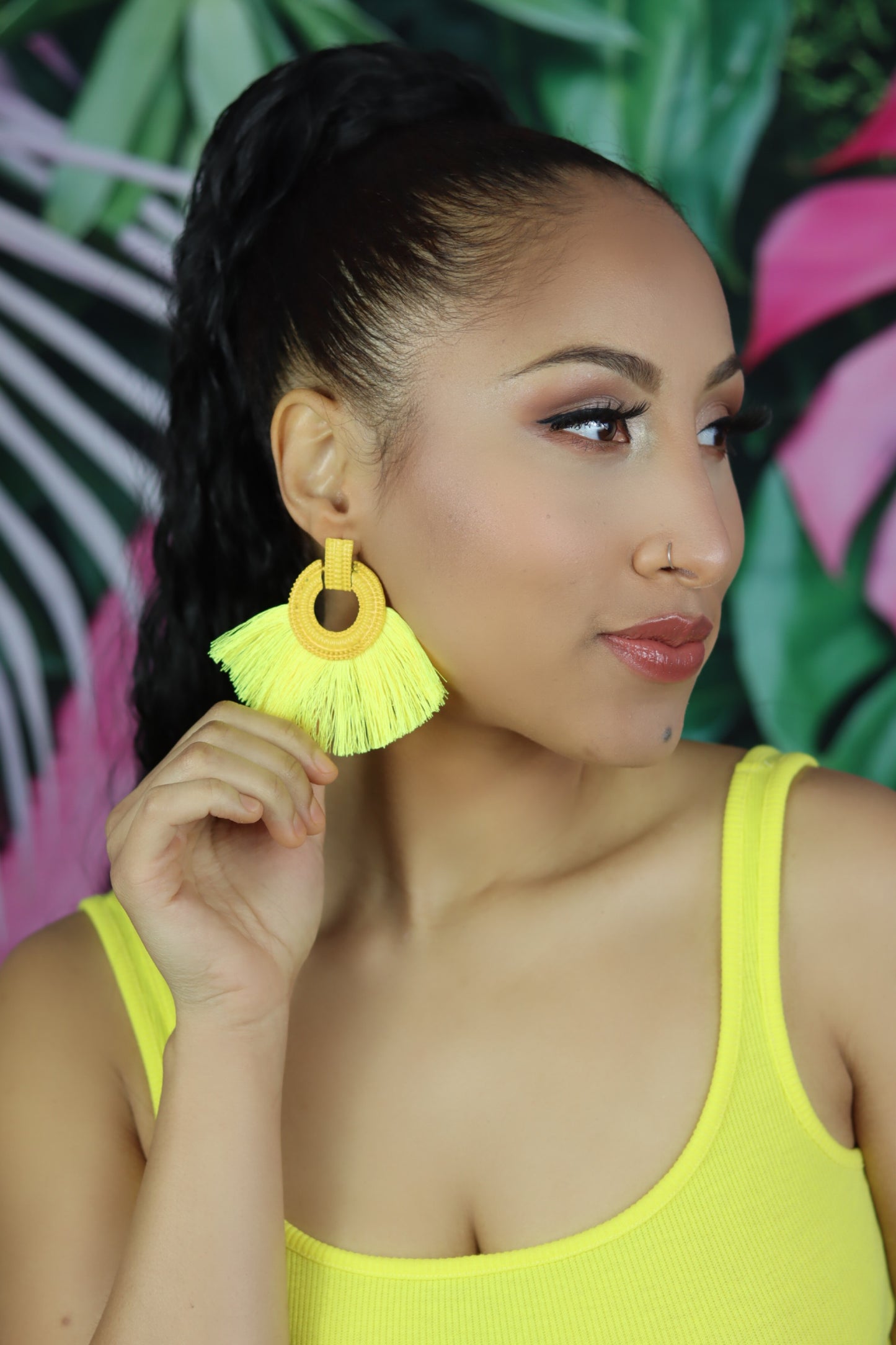 Yellow Bohemia Tassel Earrings