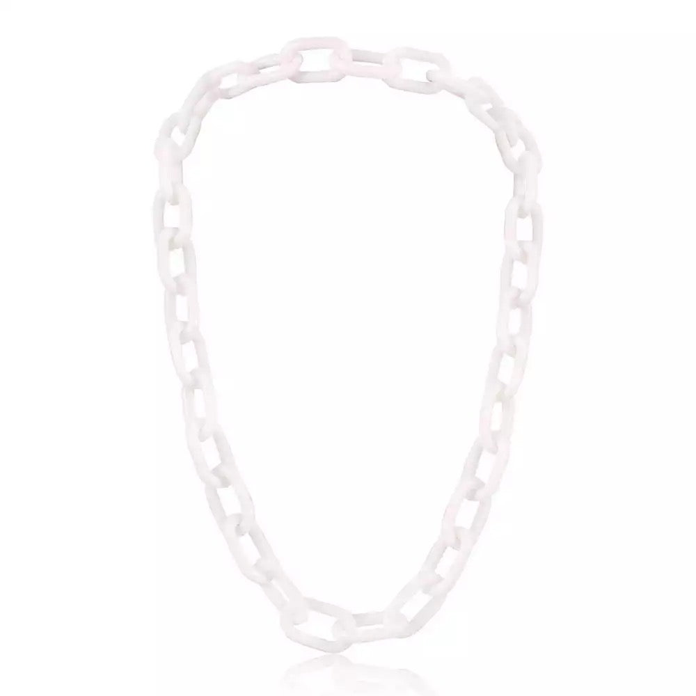 White Chunky Chain Necklace