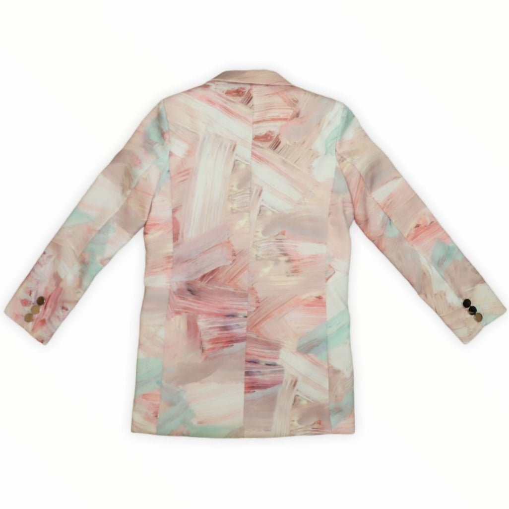 Pink Tie Dye Double Breasted Blazer