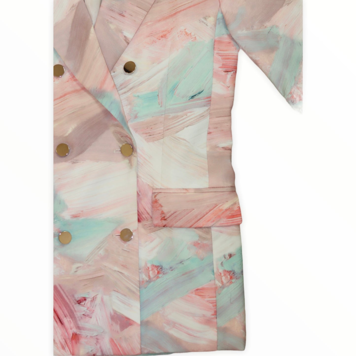 Pink Tie Dye Double Breasted Blazer