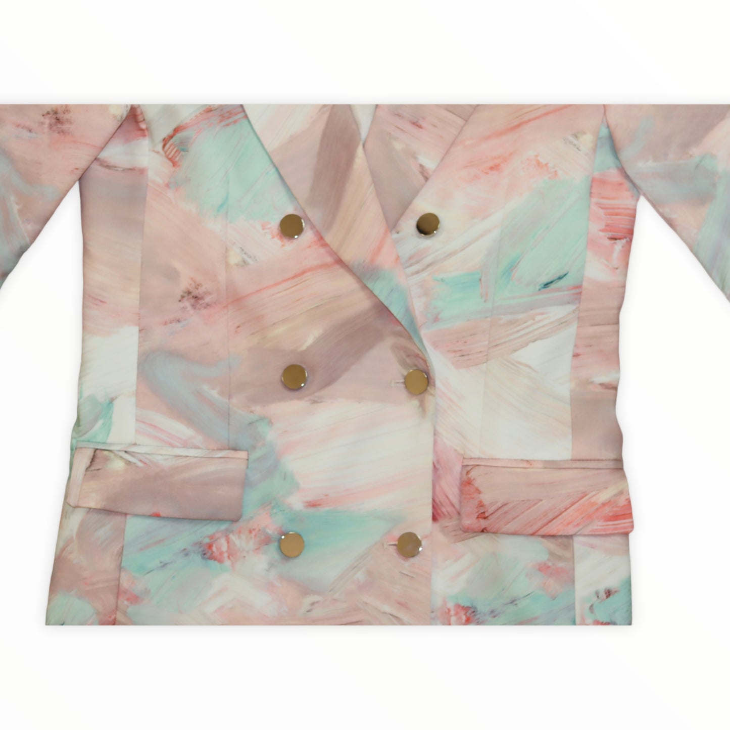 Pink Tie Dye Double Breasted Blazer