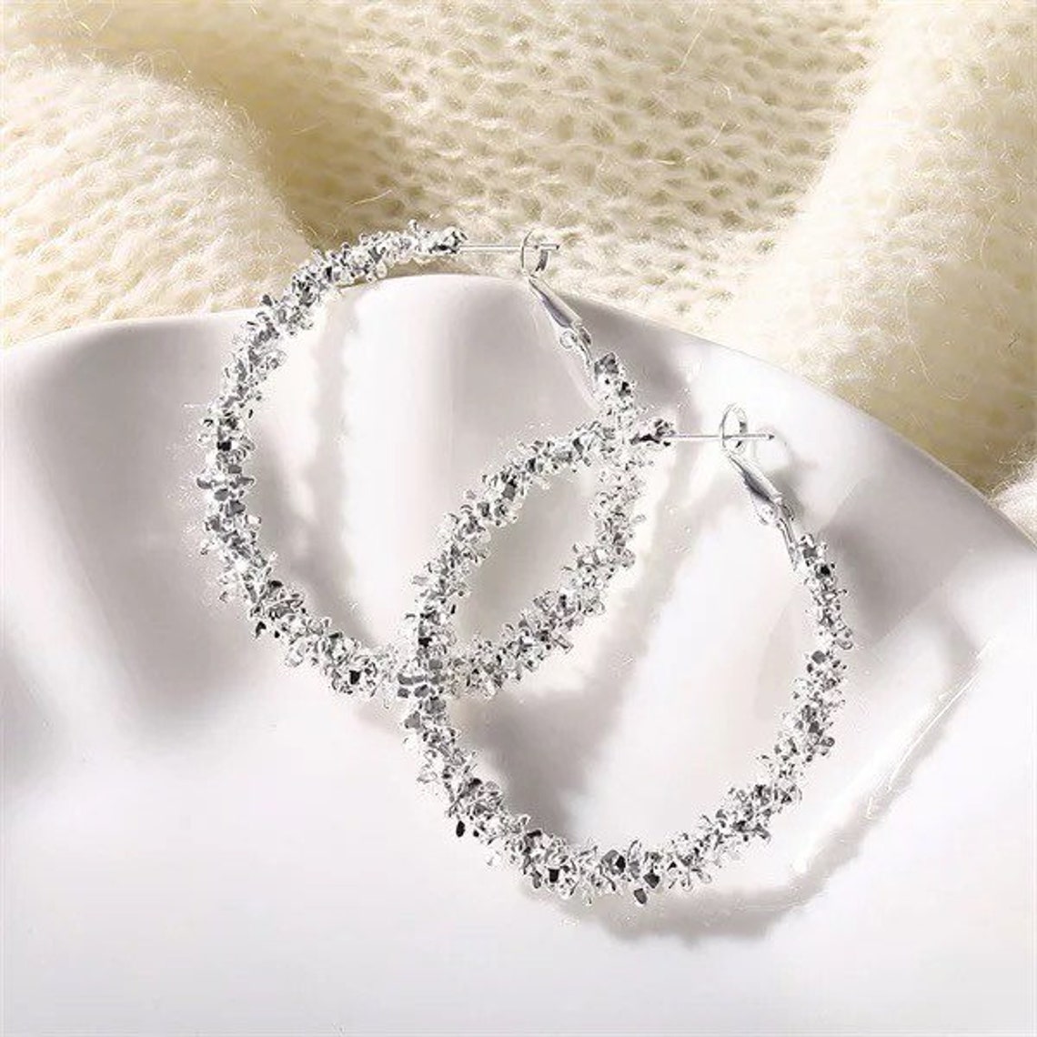 Silver Hoop Earrings