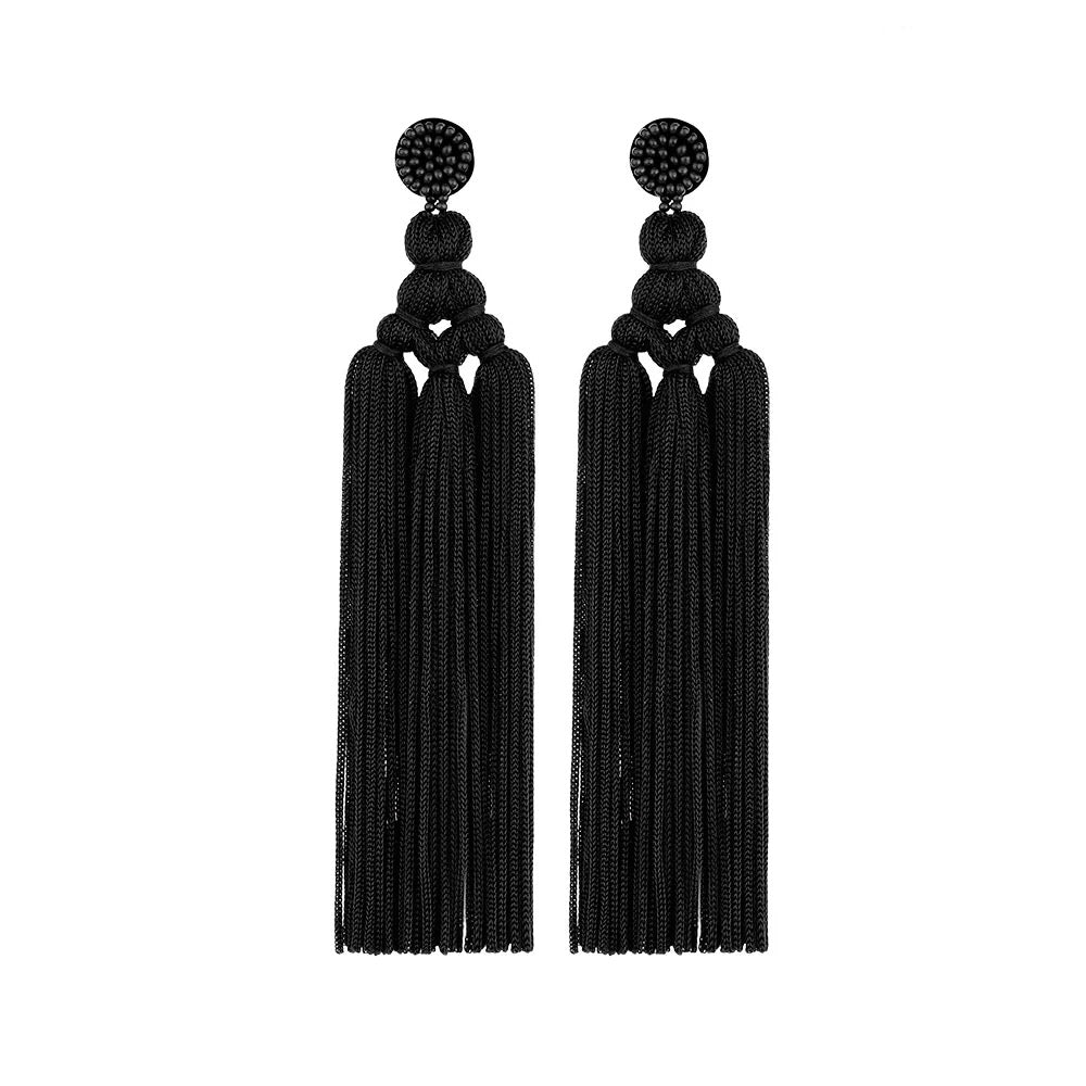 Black Tassel Earrings