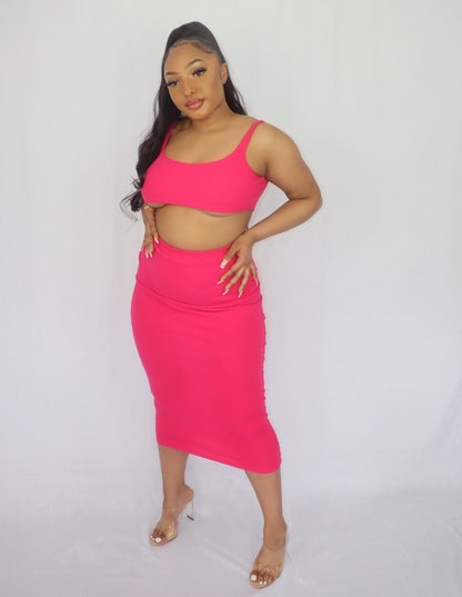 Pink Maxi Skirt
