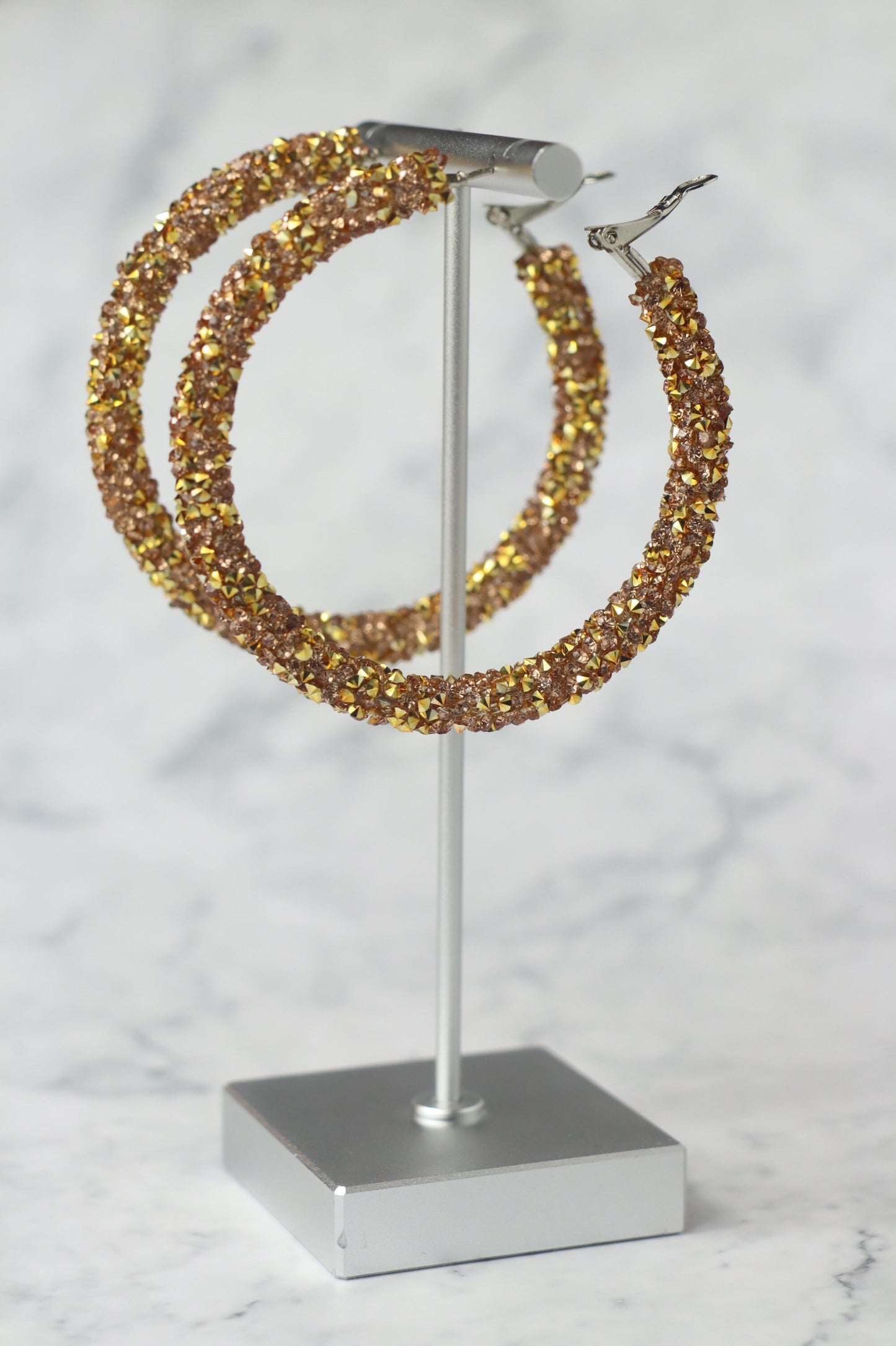 Gold Rhinestone Earrings