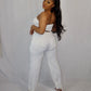 Knitted White Wide Trousers