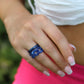 Blue Resin Rings