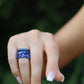 Blue Resin Rings