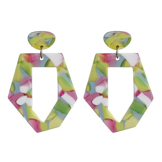 Green Retro Earrings