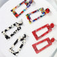 Rainbow Geometric Dangle Earrings