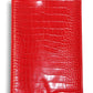 Red Crocodile Faux Leather Book Cover