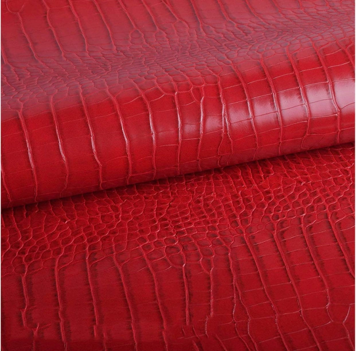 Red Crocodile Faux Leather Book Cover