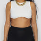 White Ribbed Crop Top