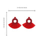 Small Red Bohemia Tassel Earrings