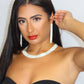 Silver Rhinestone Dangle Tassel Earrings