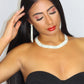 Silver Rhinestone Dangle Tassel Earrings