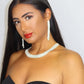 Silver Rhinestone Dangle Tassel Earrings