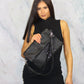Black Snake Print Clutch Bag
