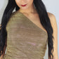 One Shoulder Glitter Dress