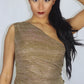 One Shoulder Glitter Dress