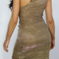 One Shoulder Glitter Dress