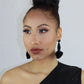Black Handmade Woven Tassel Earrings