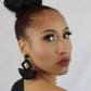 Black Handmade Woven Tassel Earrings