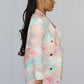Pink Tie Dye Double Breasted Blazer