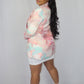 Pink Tie Dye Double Breasted Blazer