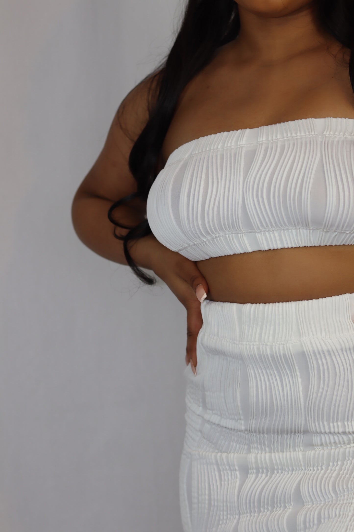 Handmade Ivory Bandeau Top